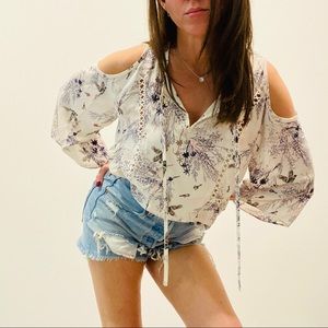 Q&A Cold Shoulder Blouse NWT Size XS